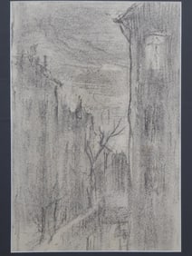 A MSTISLAV DOBUZHINSKY (RUSSIAN) PENCIL DRAWING, RUSSIAN