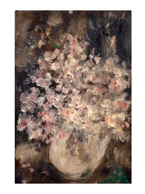 A MIKHAIL LARIONOV, RUSSIAN, OIL ON BOARD STILL LIFE PAINTING