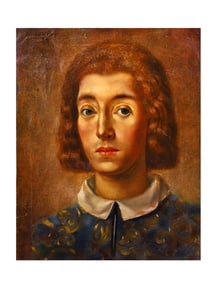 A SELF PORTRAIT OF VLADINIR WORONOFF, RUSSIAN, OIL ON CANVAS PAINTING, 1929