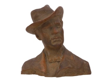 SERGE SOUDBININE (RUSSIAN, 1867–1944), A CHAMOTTE CLAY BUST OF FEODOR CHALIAPIN, 1907