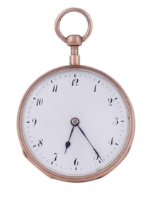 A LE ROY ET FILS SILVER REPEATER POCKET WATCH WITH KEY, 18TH/19TH CEN.