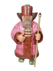 A RUSSIAN HARDSTONE FIGURE OF A BOYAR, IN THE KARL FABERGÉ STYLE, EARLY 20 C.