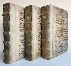 1470S INCUNABULA AMAZING 3 VOLUMES FOLIO SET ANTIQUE INCUNABLE PANTHEOLOGIA