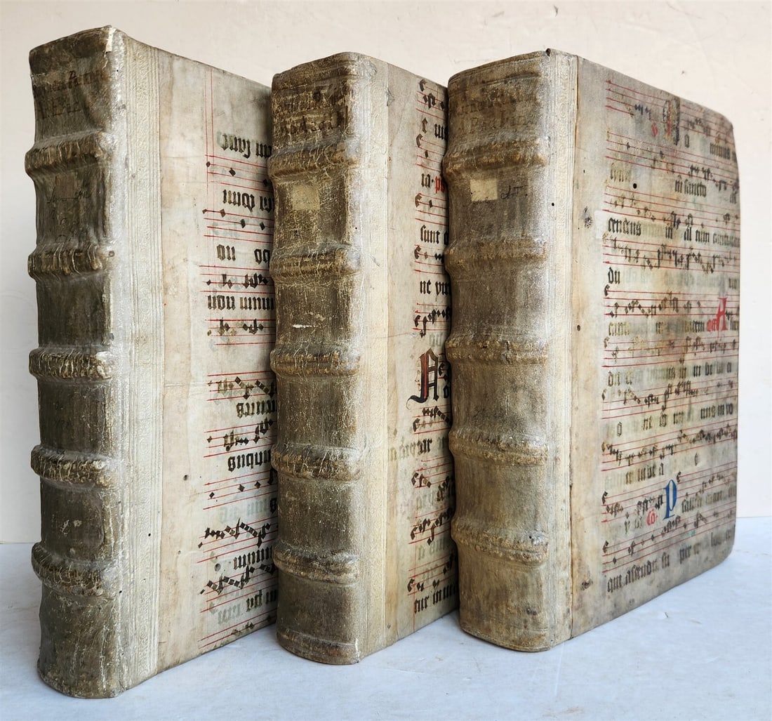 1470S INCUNABULA AMAZING 3 VOLUMES FOLIO SET ANTIQUE INCUNABLE PANTHEOLOGIA