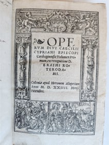 1524 POST-INCUNABULA WORKS OF CYPRIAN BISHOP OF CARTHAGE ANTIQUE 16TH CENTURY