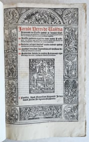 1533 POST-INCUNABULA EXPLANATION OF PSALMS BY PEREZ DE VALENTIA ANTIQUE FOLIO