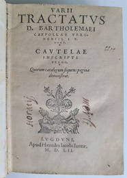 1552 LAW BOOK ANTIQUE VARII TRACTATUS D. BARTHOLEMAEI CAEPOLLAE VERONENSIS 16 C.