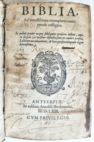 1563 BIBLE IN LATIN ANTIQUE ILLUSTRATED 16TH CENTURY BIBLIA