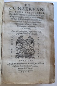 1580 COLLECTION OF DIETARY ADVICE & RULES OF CONDUCT ANTIQUE BY A. DE VILLANOVA