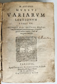 1586 MARC ANTOINE MURET VARIARUM LECTIONUM ANTIQUE 16TH CENTURY