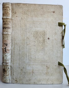 1605 JESUIT DEFENSE AGAINST ATTACKS OF CALVINISTS ANTIQUE PIGSKIN BINDING