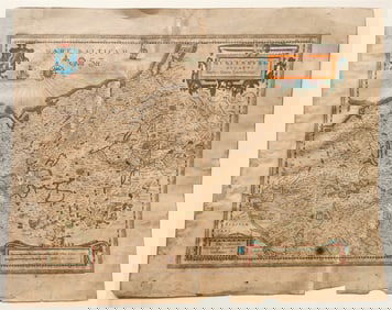 1630S MAP OF MECKLENBURG GERMANY ANTIQUE