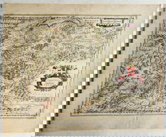 1640 MAP OF FRANCE SAVOY BY WILLEM BLAEU ANTIQUE AUTHENTIC HAND COLORED
