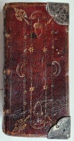 1640S BIBLE IN ENGLISH NEW TESTAMENT ANTIQUE POCKET SIZE W/ SILVER CORNER PIECES