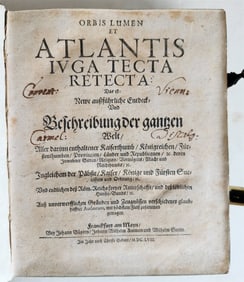 1658 ORBIS LUMEN ET ATLANTIS ANTIQUE DESCRIPTION OF THE WORLD INCL. AMERICA