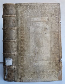1709 THEOLOGY BY PAUL LAYMANN ANTIQUE BLIND STAMPED PIGSKIN BOUND FOLIO