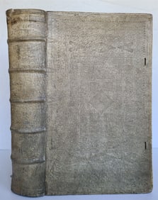 1711 GERMAN HISTORY ANTIQUE CHRONICA OF CITY OF SPEIER PIGSKIN BOUND FOLIO