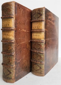 1726 COMEDIES OF TERENCE 2 VOLUMES ANTIQUE
