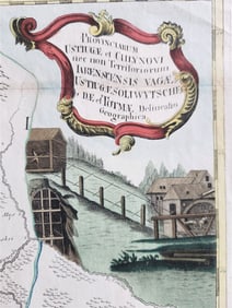 1745 MAP OF NORTH RUSSIA ANTIQUE ARCHANGELSK VOLOGDA PRINTED IN ST.PETERSBURG