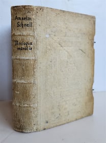 1750 INSTUCTIO CONFESSARII ANTIQUE HAND TOOLED PIGSKIN BINDING W/CLASPS THEOLOGY