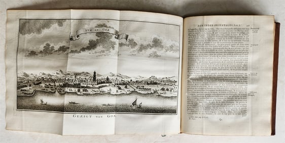 1753 PYLARD TRAVELS TO EAST INDIES ANTIQUE HISTOIRE GENERALE DES VOYAGES ILLUSTR