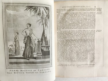 1755 TRAVELS TO EAST INDIES CEYLON ANTIQUE HISTOIRE GENERALE DES VOYAGES ILLUSTR
