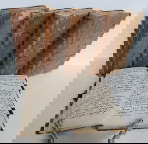 1795-1870 5 VOLUMES MANUSCRIPTS IN GERMAN & LATIN POETRY & RHETORIC ANTIQUE