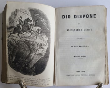 1800S ALESSANDRO DUMAS DIO DISPONE IN ITALIAN ANTIQUE