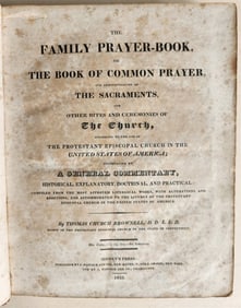 1823 FAMILY PRAYER BOOK ANTIQUE NEW HAVEN AMERICANA FOLIO