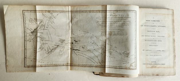 1825 TRAVELS ANTIQUE NARRATIVE OF AN UNSUCCESSFUL ATTEMPT TO REACH REPULSE BAY