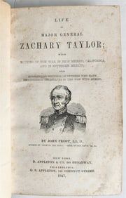 1847 LIFE OF MAJOR GENERAL ZACHARY TAYLOR BY JOHN FROST ANTIQUE AMERICANA