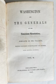 1847 WASHINGTON & THE GENERALS OF THE AMERICAN REVOLUTION ANTIQUE ILLUSTRATED V2