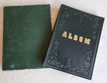 1855 ALBUM AMICORUM - MANUSCRIPT GERMAN BOOK ANTIQUE ILLUSTRATED LUBECK