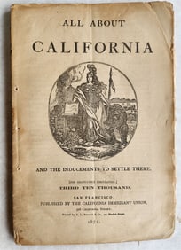 1871 ALL ABOUT CALIFORNIA ANTIQUE BOOKLET RARE