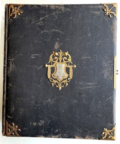 1886 GERMAN MANUSCRIPT ANNIVERSARY ALBUM ANTIQUE C.F. KLEIN-SCHLATTER COMPANY