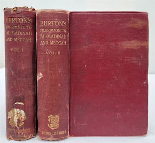 1907 NARRATIVE OF PILGRIMAGE TO AL-MADINAH & MECCA 2 VOLUMES ANTIQUE ILLUSTRATED