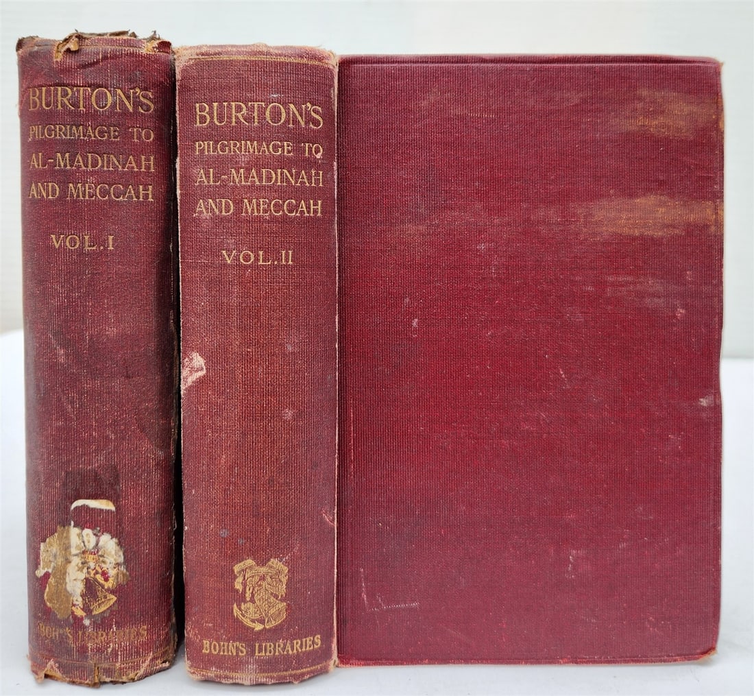 1907 NARRATIVE OF PILGRIMAGE TO AL-MADINAH & MECCA 2 VOLUMES ANTIQUE ILLUSTRATED (1 of 17)