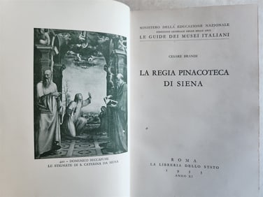 1933 LA REGIA PINACOTECA DI SIENA ANTIQUE ILLUSTRATED