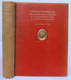 1937 ARCHAEOLOGICAL RECONNAISSANCE'S IN INDIA & IRAN ANTIQUE W/ MAP