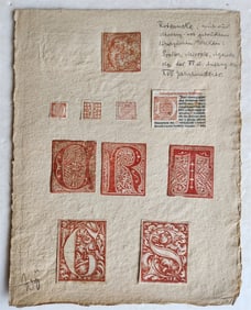 INCUNABULA 15TH CENTURY MISSAL & PSALTER 10 CUT OUT INITIALS ANTIQUE