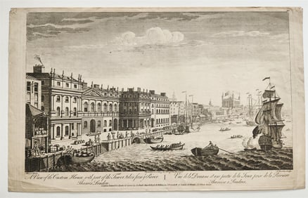VIEW OF LONDON ANTIQUE 19TH CENTURY ENGRAVING