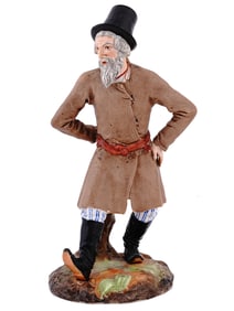 RUSSIAN PORCELAIN FIGURE, POPOV, LATE 19TH CENT.