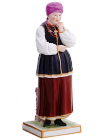 RUSSIAN PORCELAIN FIGURE, POPOV, LATE 19TH CENT.