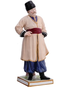 RUSSIAN PORCELAIN FIGURE, POPOV, LATE 19TH CENT.