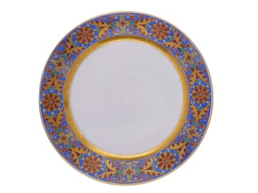 A RUSSIAN PORCELAIN GOTHIC SERVICE PLATE, REIGN OF ALEXANDER II
