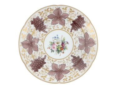 A RUSSIAN IMPERIAL PORCELAIN  FACTORY KORBIEVSKY SERVICE PLATE, 1908