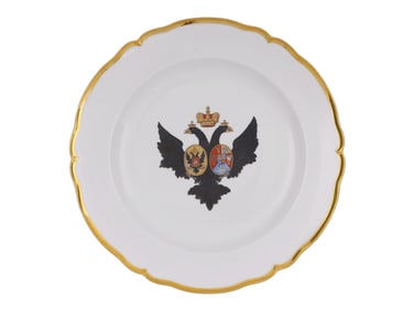 RUSSIAN PORCELAIN PLATE, IMPERIAL FACTORY 1855-81