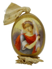 RUSSIAN PORCELAIN EASTER EGG, IPF, 19TH CENTURY