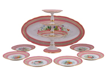RUSSIAN PORCELAIN SERVICE, KORNILOV, 19TH CENTURY