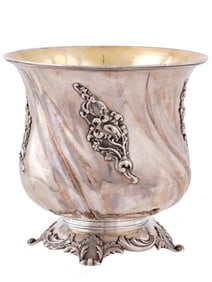 A RUSSIAN SILVER PARCEL-GILT BOWL, IVAN GUBKIN 1845